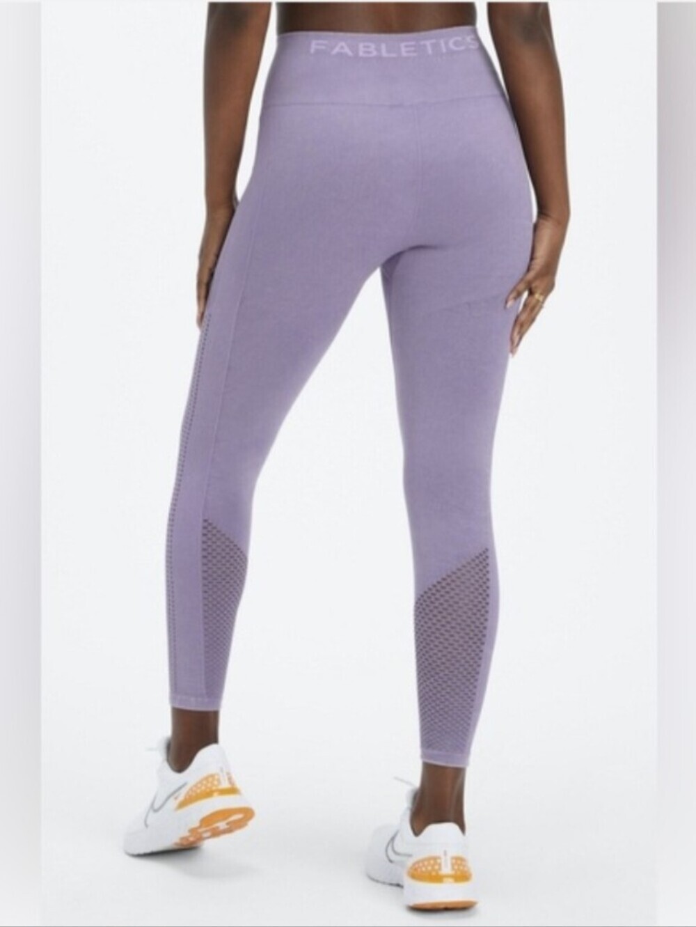 Fabletics Sync Seamless High-Waisted 7/8 Legging, Color Washed Violetta Size M - Picture 2 of 16